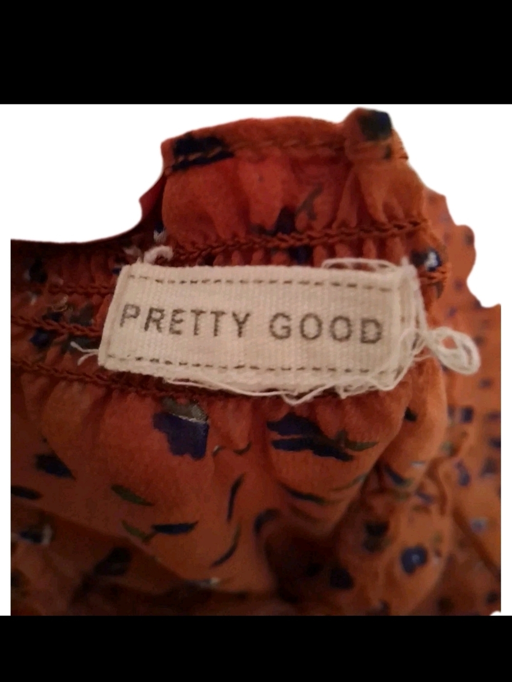 Pretty Good Boho Ruffle Blouse – Rust Floral ✨ - Picture 6 of 8
